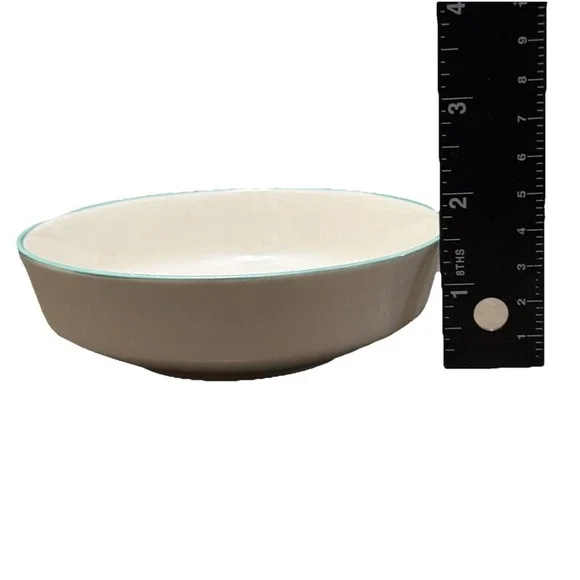 Vintage Franciscan Radiance Berry Bowls Set Of 4 USA Mid Century Green Rim - Picture 12 of 12